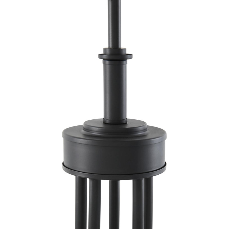 Iron 5-Light Chandelier, Noir mat