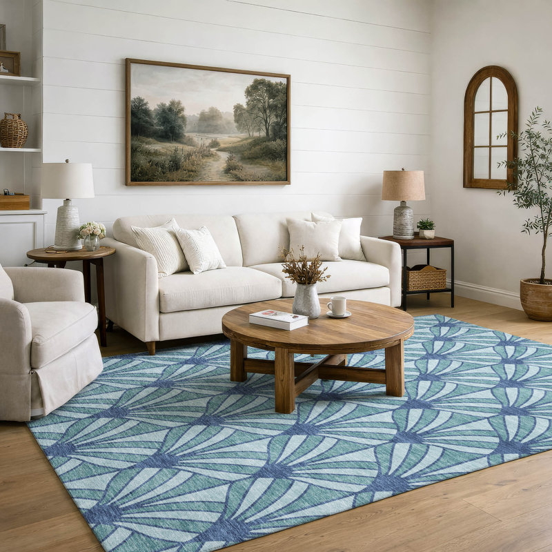 Tapis de qualité supérieure lavable à la machine Mayfield AMF2426, Teal, 3 pi x 5 pi