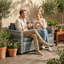 128cm Wide Straight Steel Loveseat