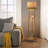 62.4'' Gold/Clear Column Floor Lamp with Outlet