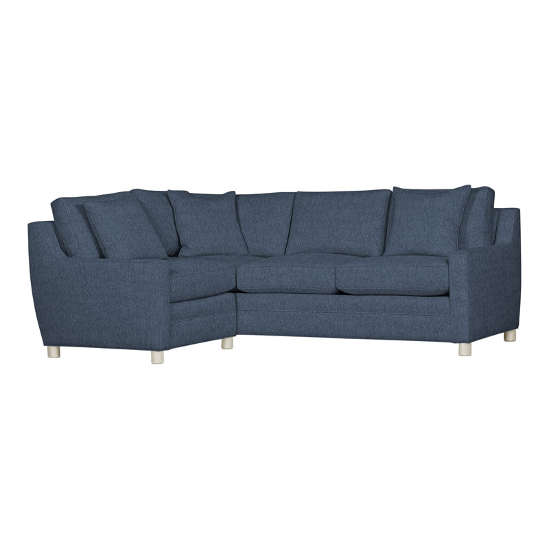 Fairgrove Upholstered L-Shaped Sectional Left Hand Facing, Navada Blue, Wrenn