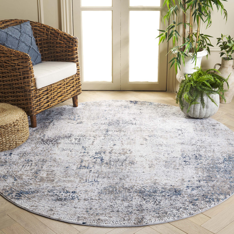Vogue Performance Abstract Rug, Round 6'7"