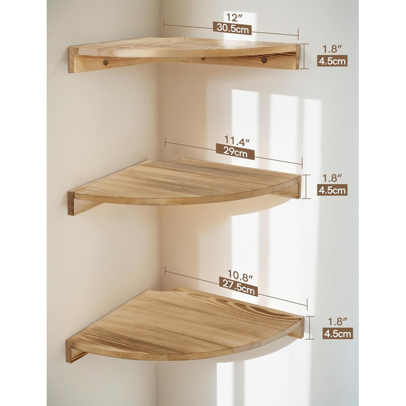 Ensemble de tablettes d'angle flottantes Farmhouse