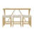 59 Inch Bar Table, Dining Table, Sofa Table With Power Outlet, 3 Upholstered Stools, 4 Piece Bar Table And Chair Set For Living Room, Dining Room, Kitchen-1789467001