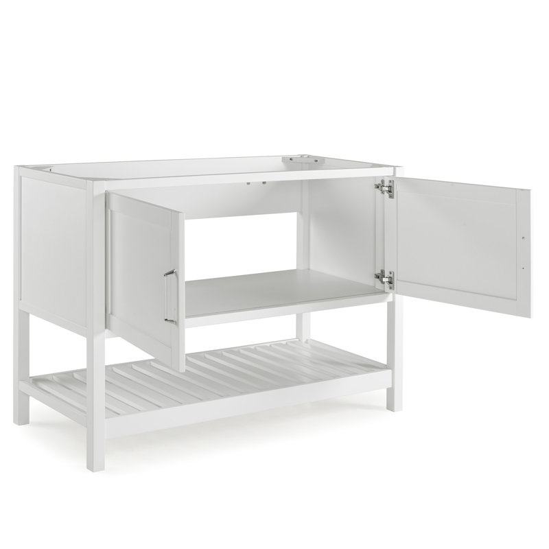 Caitline 48" W Modern Shaker Soft Close Doors Vanity Cabinet with Open Storage Shelf