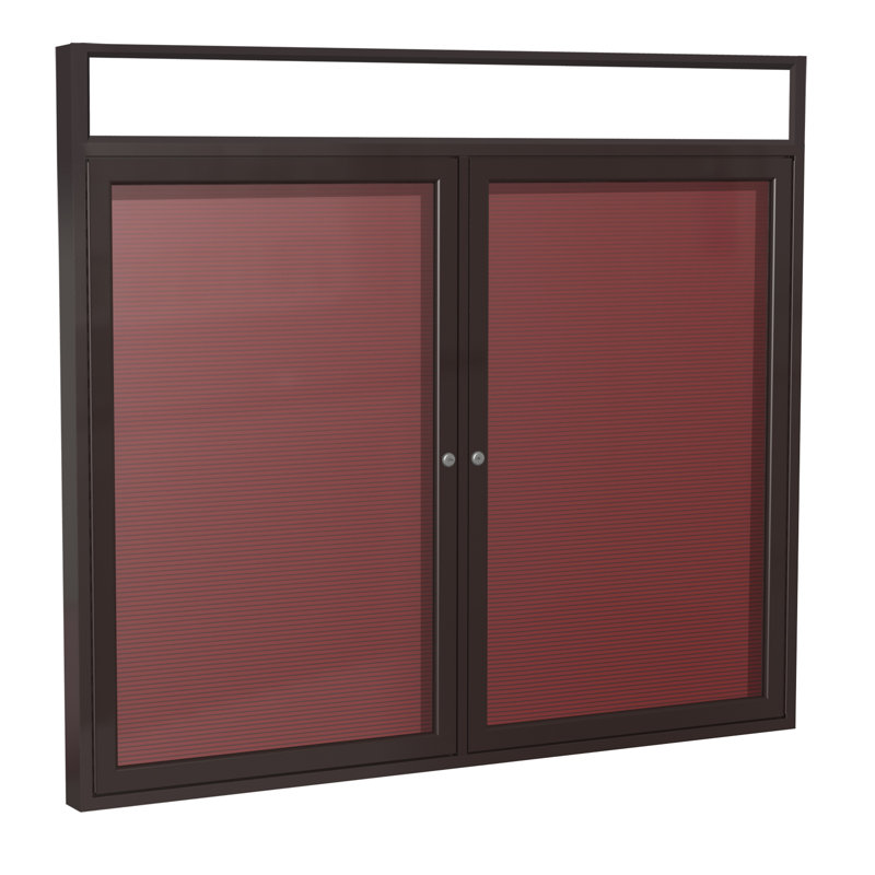 Plaque d’armoire fermée, Bourgogne, H 48 po x l 60 po x P 2,25 po, Bronze