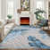 Modern Machine Washable Rug with Rubber Non-Slip Backing for Living Room, Dining Room, Bedroom, Office & Playroom
