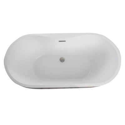 Penney 60.75'' x 29.37'' Soaking Acrylic Bathtub