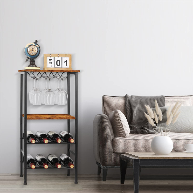Bavani Floor Wine Bottle & Glass Rack