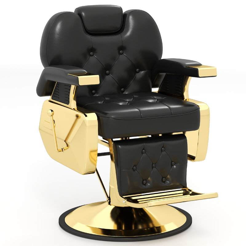 Fauteuil de coiffeur à poils longs avec pompe hydraulique pivotante 360 degrés Inbox
