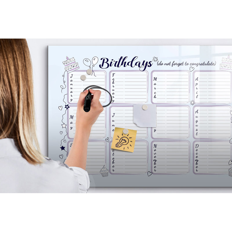 Magnetic Glass Dry Erase Board