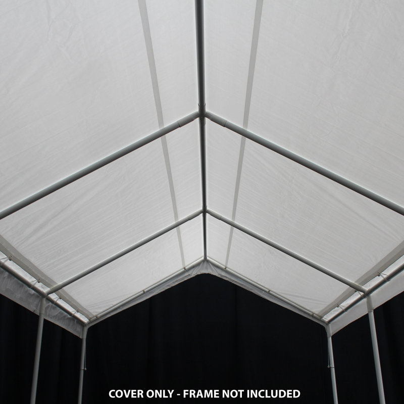 Universal Replacement Drawstring Roof Cover, White, 2"H x 120" W x 324"D