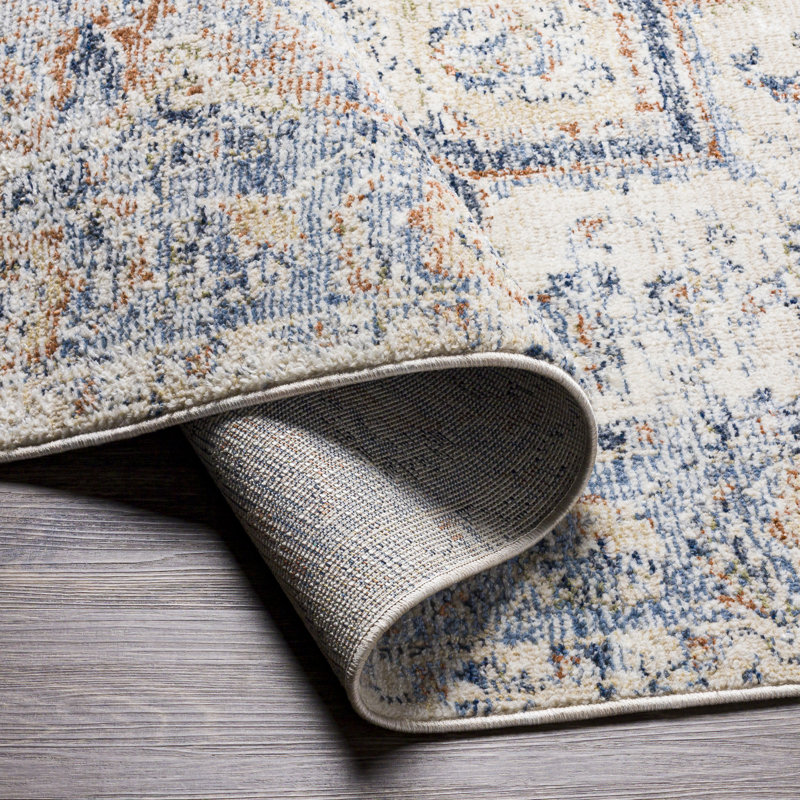 Randall Oriental Ivory/Blue/Rust Area Rug, Runner 2'5" x 8'