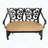 Cast Aluminum Outdoor Garden Bench with Tulip Pattern and Cushion-1813121890
