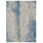  Tapis rectangulaire bleu / gris en laine / viscose tissé à la machine-86574425