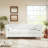 3-Seat Transitional Sofa with Nailhead Trim and Solid Wood Legs