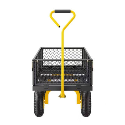 900 Lbs Steel Garden Wagon Cart in Yellow/Black