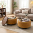 Eniyah Round Cocktail Ottoman With Storage