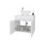 Meuble-lavabo blanc avec 2 portes-455198696