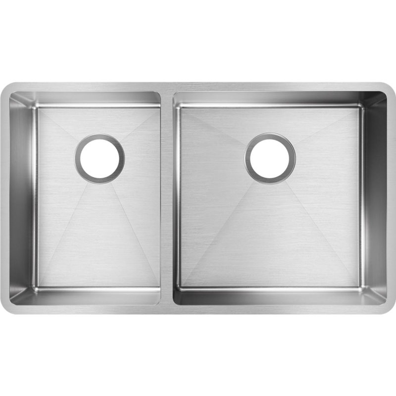 Crosstown 32" L x 19" W Double Basin Undermount Kitchen Sink
