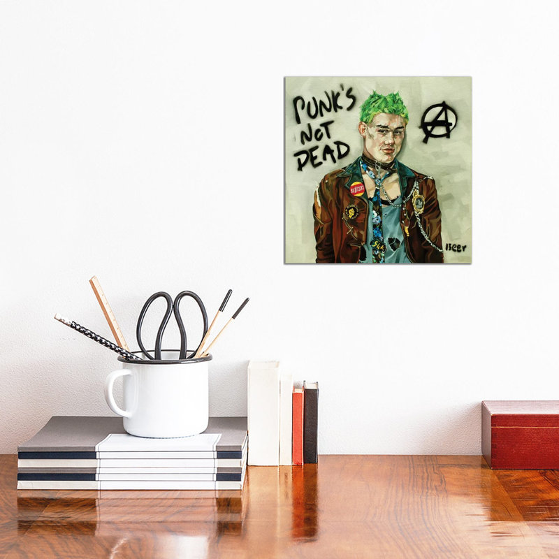 Punks Not Dead by Jo Beer - Wrapped Canvas Print, 30.48 cm H x 30.48 cm W