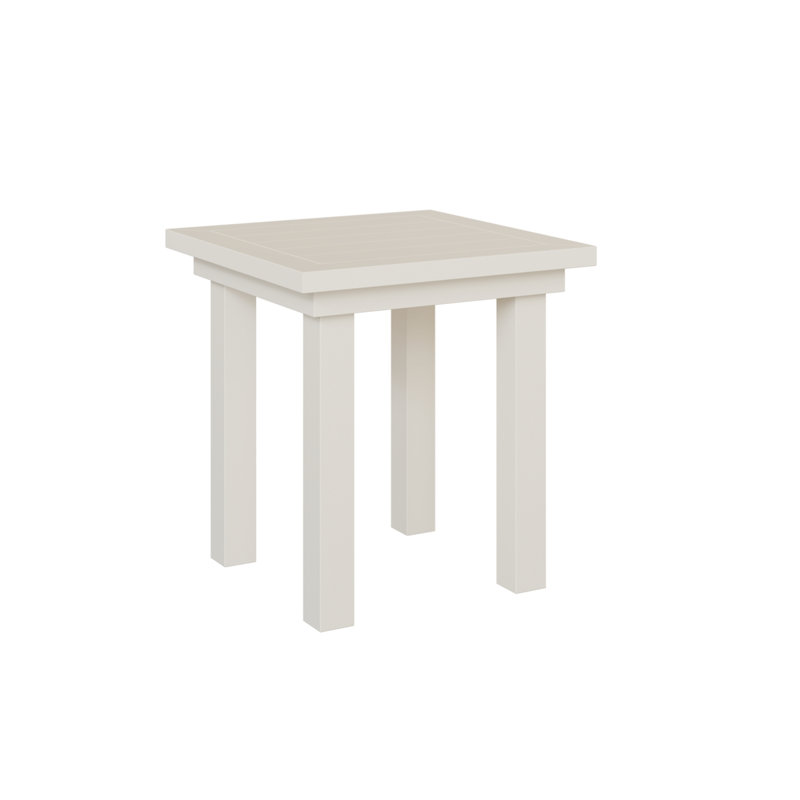 Vida Outdoor Square Dining Table, Matte White