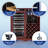 Freestanding Wine Cabinet, Stylish Wine Cooler With UV-Resistant Glass Door, LED Light & Storage Rack