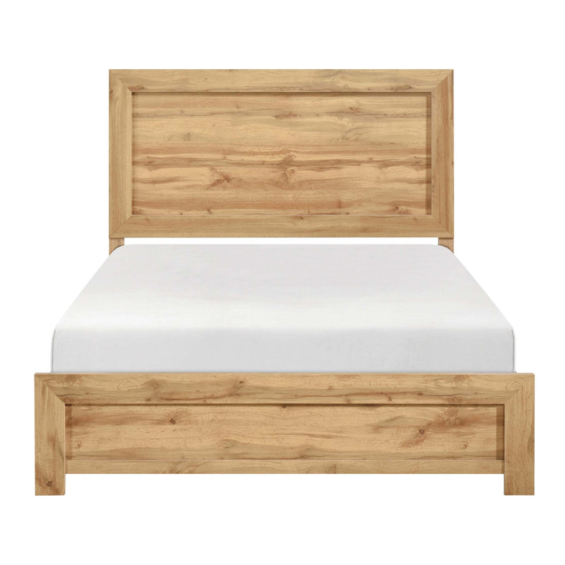 Grand lit 1pc charme rustique contemporain, Grand lit