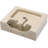 Modern Wall-Mounted Rectangular Ceramic Bathroom Sink With High-Gloss Finish And Overflow Hole