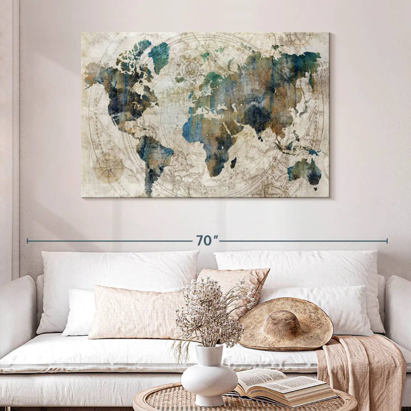 Aliaz Stained Celestial Map, 32" H x 48" W