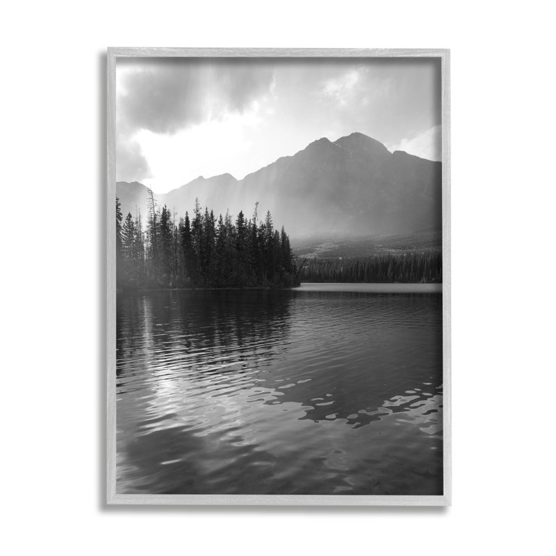 Lake Ripples Scenery - impression d'un cadre photo sur bois, Estampe numérique Farmhouse, H 14 po x l 11 po x P 1,5 po
