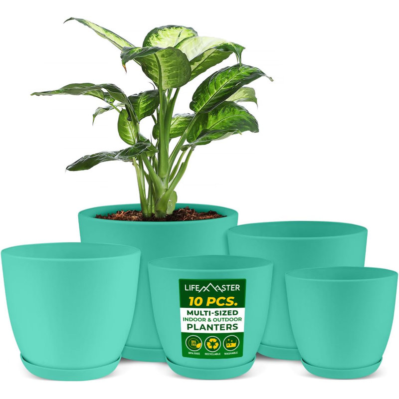 Kovanes Pot Planter, Aqua, 10