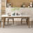 White Rectangular Sintered Stone tabletop Dining Table-110983094