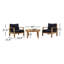 Ensemble de patio 3 pièces en teck Alaina-1732697151