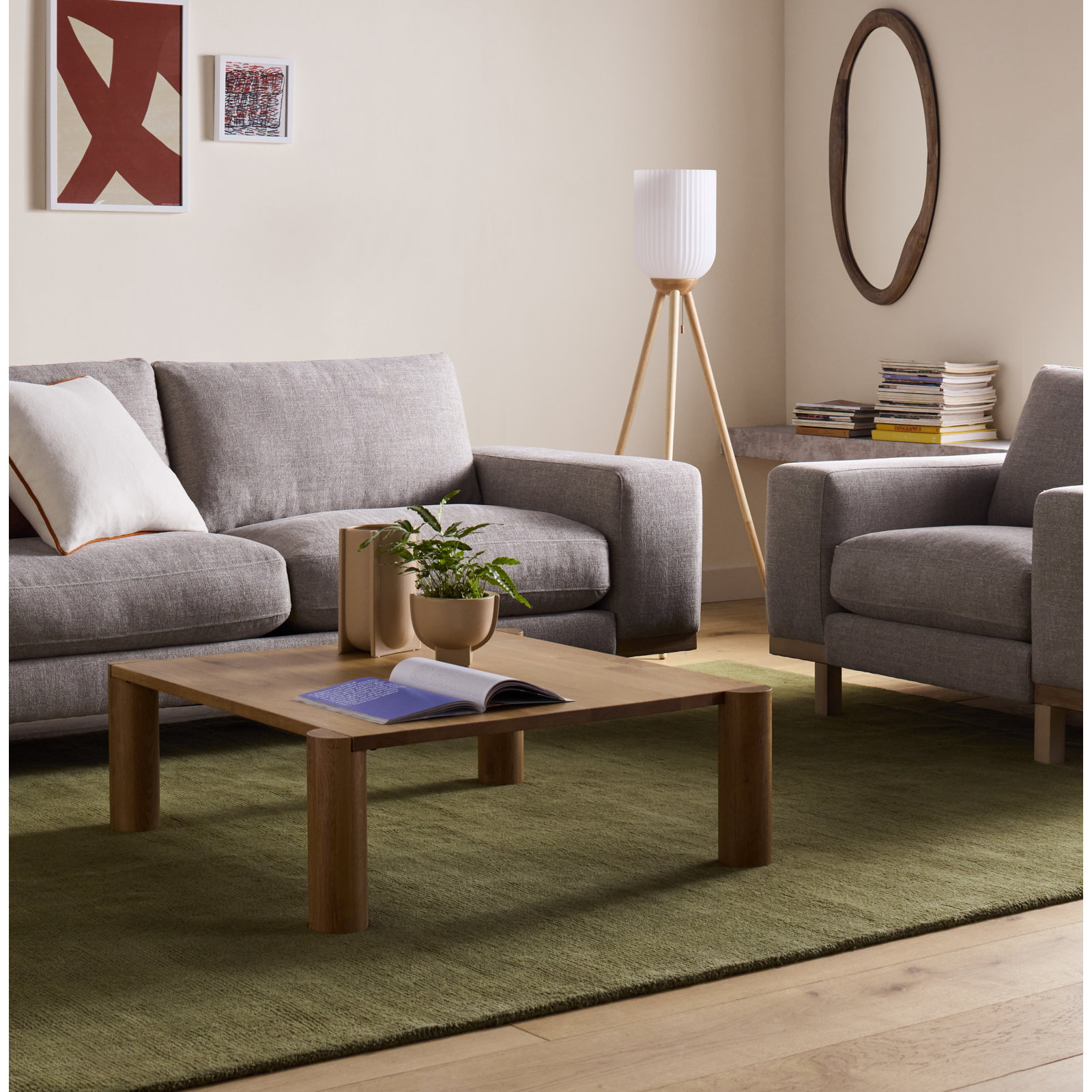 Lapka 57.5'' Wood Floor Lamp, Natural