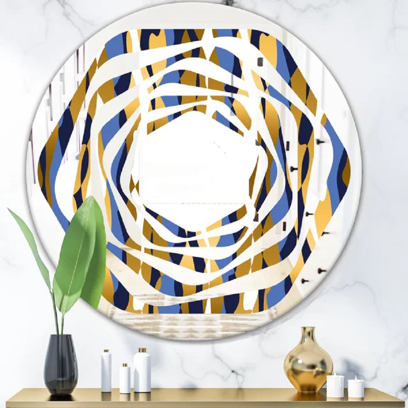 Miroir mural Whirl Luxury Waves I, H 23,6 po x l 23,6 po