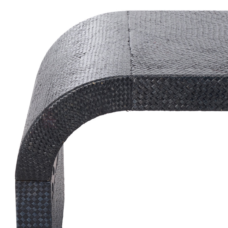 Pipat Curved Pandan Coffee Table, Navy