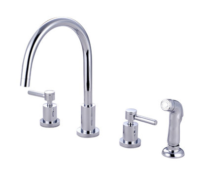 South Beach Double Handle Widespread Kitchen Faucet