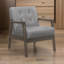  Chaise d'appoint moderne Mid-Century Lyba - siège d'appoint à ressorts ensachés en similicuir 29 po, capitonnage élégant-1209314063