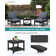 Reata HDPE 2-Person Conversation Set With Double-Tier Side Table and Cusions