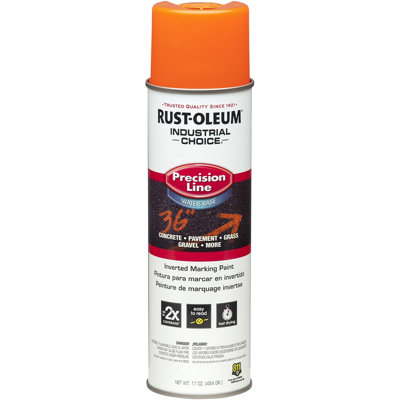 Rust-Oleum 203036 20Oz Fluorescent Orange Water Base Industrial Choice Spray-1PK