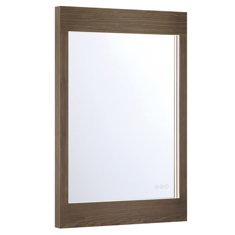 Mogano, miroir, 24 po x 36 po, noyer foncé
