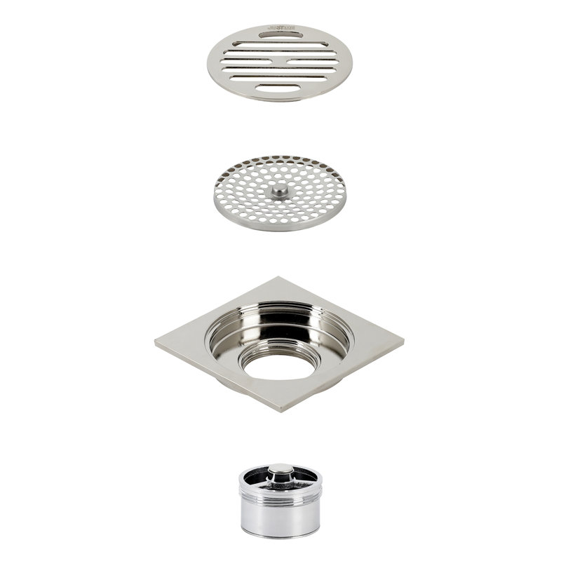 Drain de douche Watercours Symmetric Grid, Nickel poli