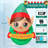 Christmas Inflatables 3.4 FT Inflatable Christmas Elf Lean Out From Window