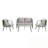 4-piece Lidio with 2 Chairs and soft cushion-463905108