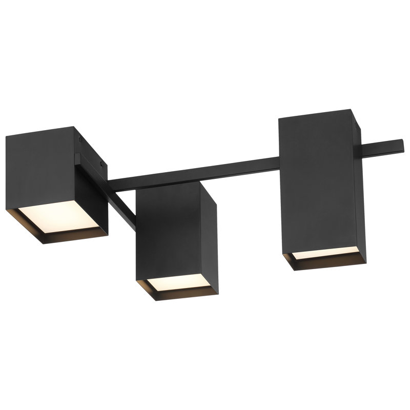 Lyco Acrylic Flush Mount, Matte Black