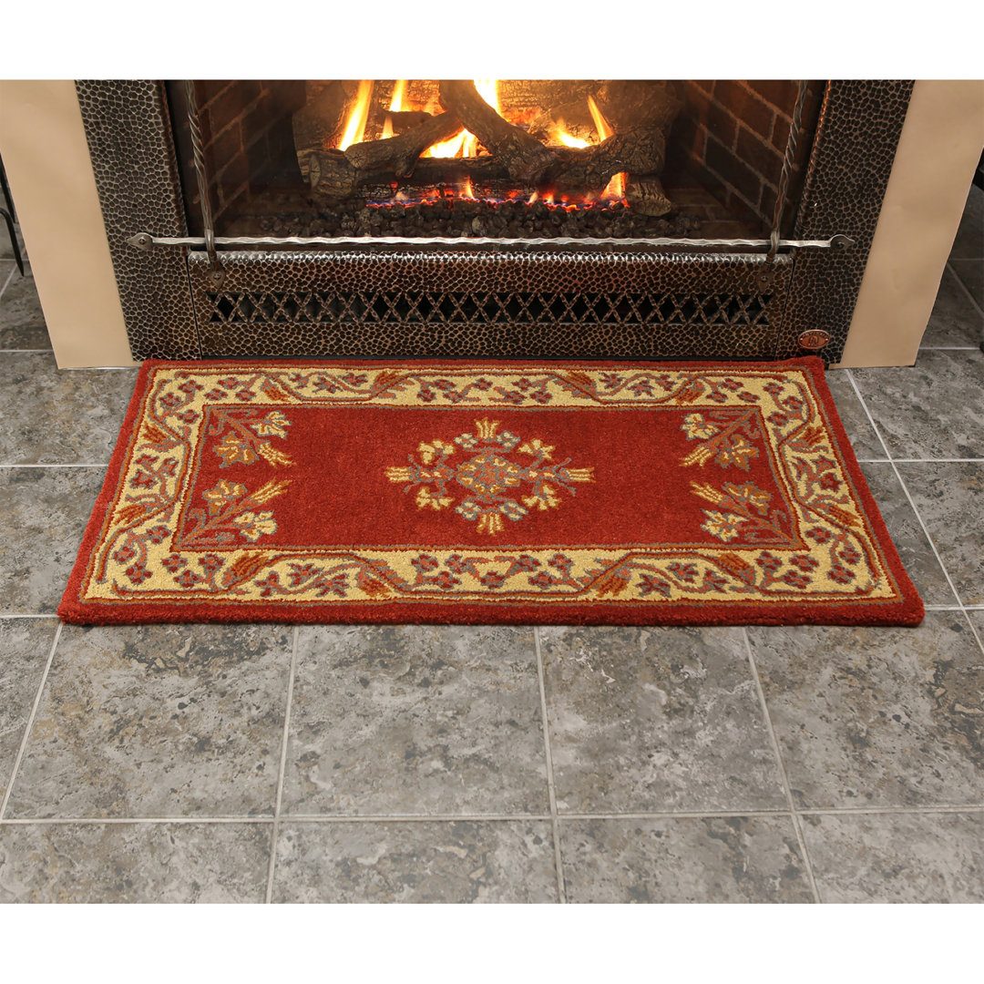 Eliphalet Oriental Handmade Wool Rug World Menagerie