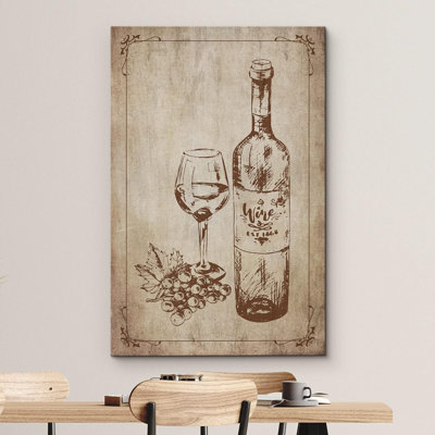 Croquis de vin rétro rétro