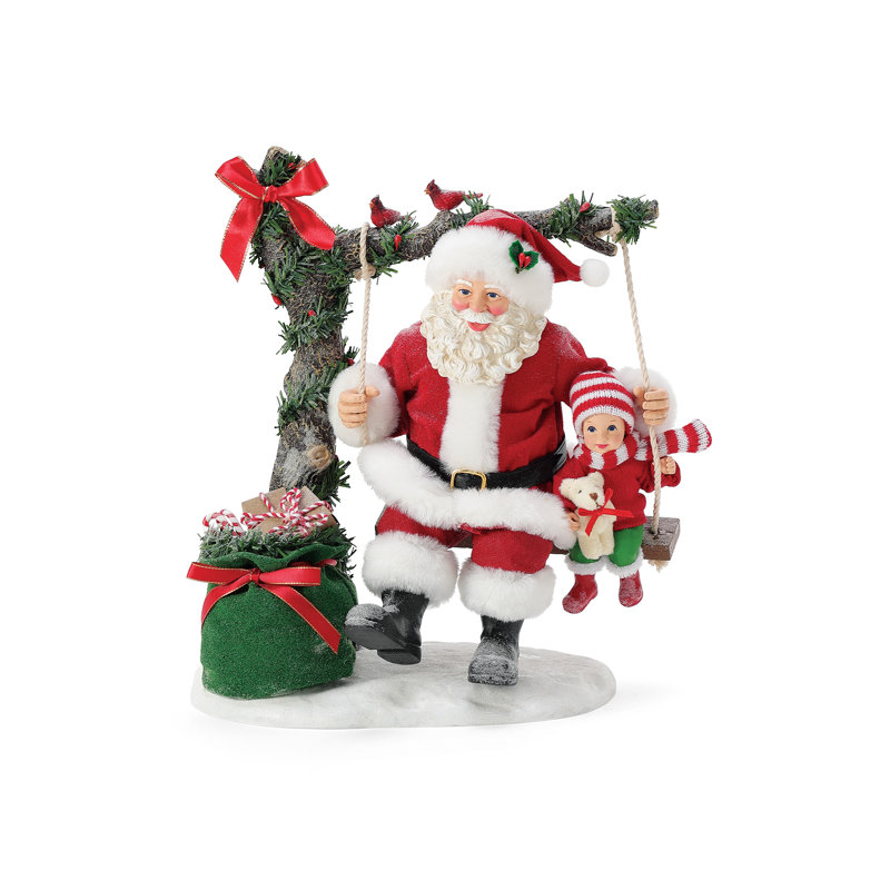 Figurine de balançoire d'arbre possible 11 "Père Noël	