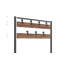 Meuble de couloir moderne avec structure en métal, finition chêne et noir, 33,9 po x 67,7 po x 11,8 po | 100% panneau de particules enduit de mélamine, 0,7 po d'épaisseur | Style industriel, fabrication durable, parfaite pour l'organisation de vestibu